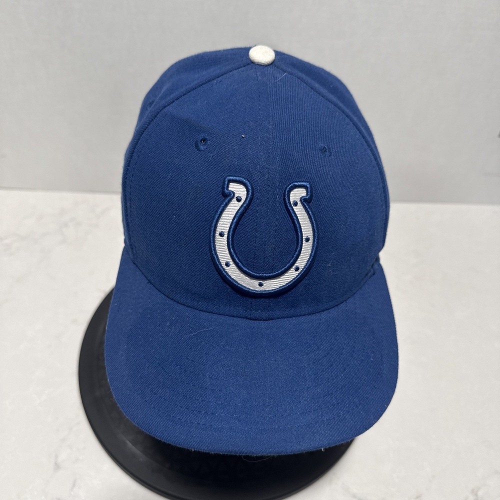 INDIANAPOLIS COLTS FOOTBALL Cap Hat NFL New Era Blue & White CLEAN Horseshoe Adj